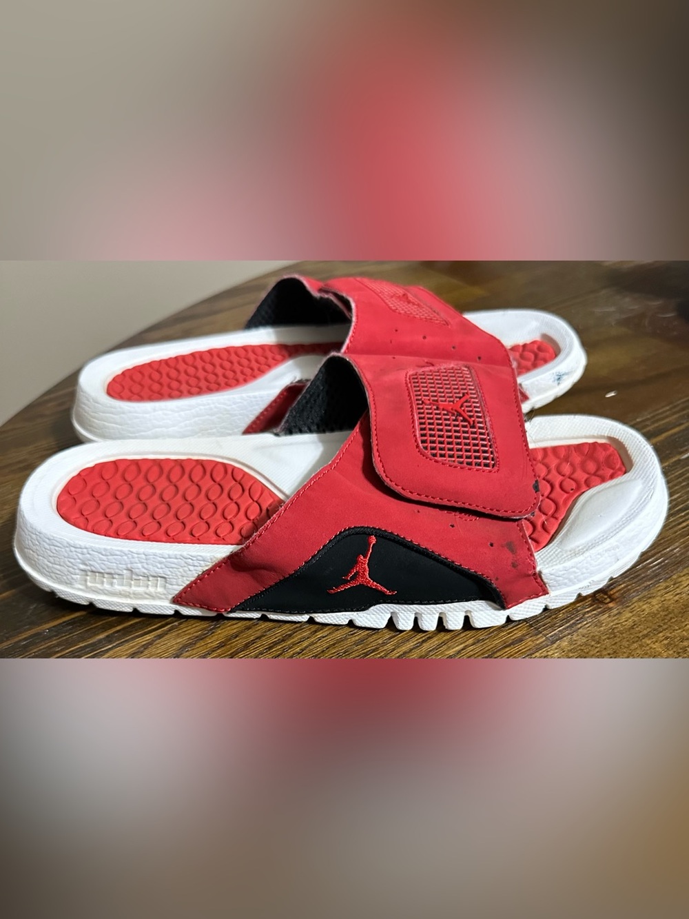 Nike Jordan youth Red Slide Sandals